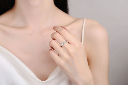 Luxury Women's Rings Horse Eye Simple New Niche High Design Ring Platinum Pt950 Moissanite Diamond Ring 0.5ct Wedding Jewelry