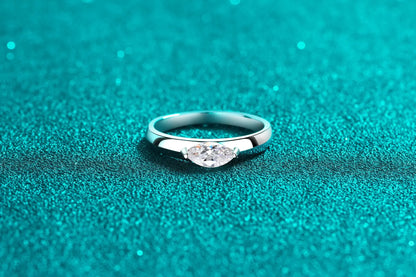 Luxury Women's Rings Horse Eye Simple New Niche High Design Ring Platinum Pt950 Moissanite Diamond Ring 0.5ct Wedding Jewelry