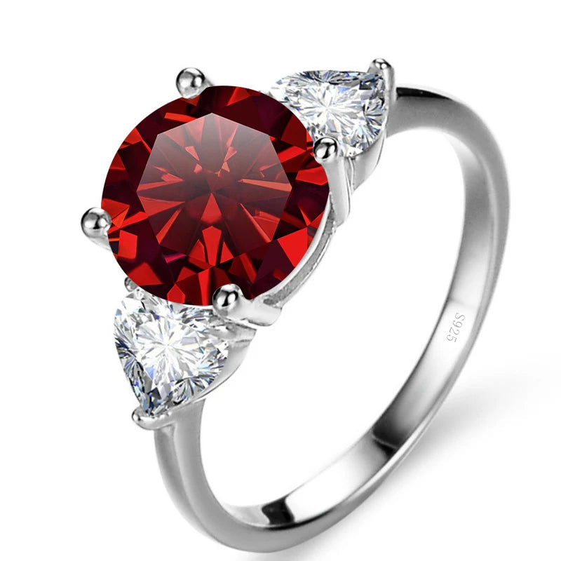 JoyceJelly Luxury Wedding Sterling 925 Silver Ring 3 Carat D-COLOR Moissanite Diamond Jewelry For Women Classic Four Claw Design