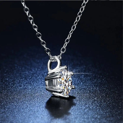 TY 0.5-2ct Moissanite Necklaces S925 Silver Engagement Moissanite Necklace Pendant Man And Woman For Wedding Anniversary Gift