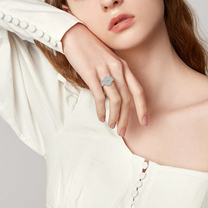 2PCS Diamond Couple Rings Set Woman Wedding Engagement Sterling Silver Ring Shining Luxury 5A Zircon 14k Gold Classic Jewelry