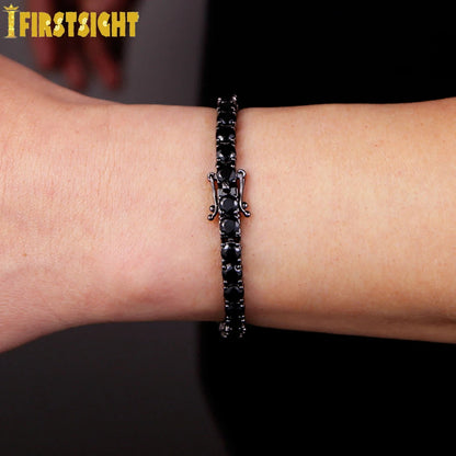 New Iced Out Bling Cubic Zirconia Tennis Chain Bracelet