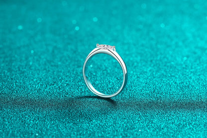 Luxury Women's Rings Horse Eye Simple New Niche High Design Ring Platinum Pt950 Moissanite Diamond Ring 0.5ct Wedding Jewelry