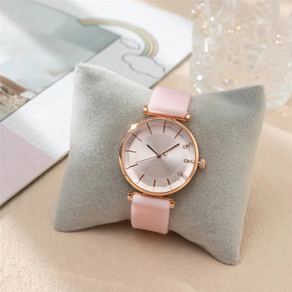 Fashion Simple With Diamonds Ladies Quartz Watches