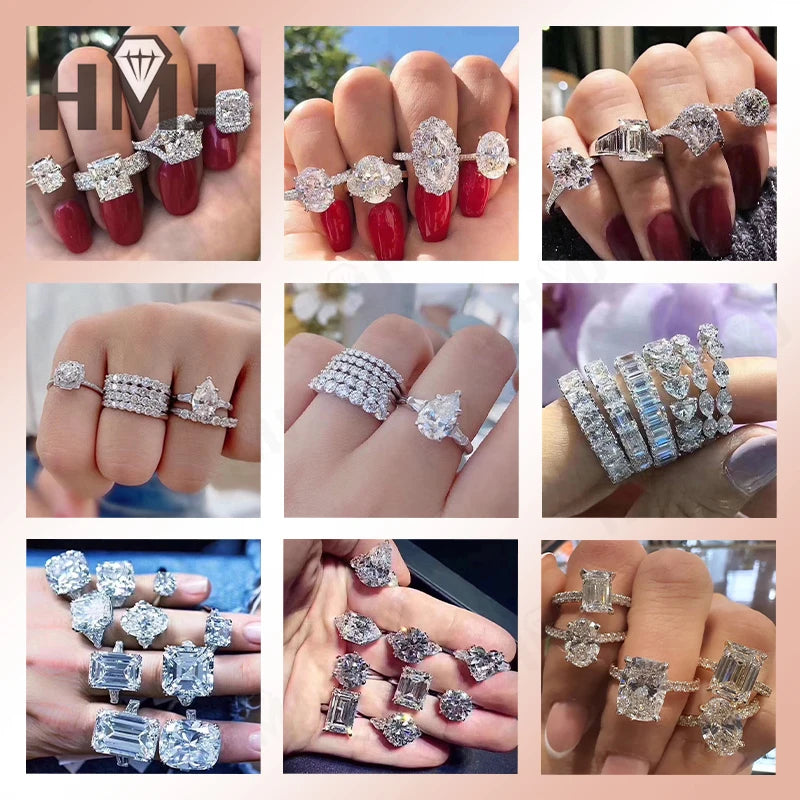 Wedding Rings 5ct Moissanite Diamond S925/10K/14K/18K Proposal Forever Exquisite Band Fine Jewelry Premium Gift Hypoallergenic