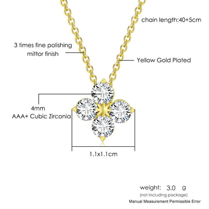 Flower Pendant Crystal Necklaces Women's Neck Chain Daily Engagement  Chokers Lucky Gift For Girls Christmas Japan Style Jewelry