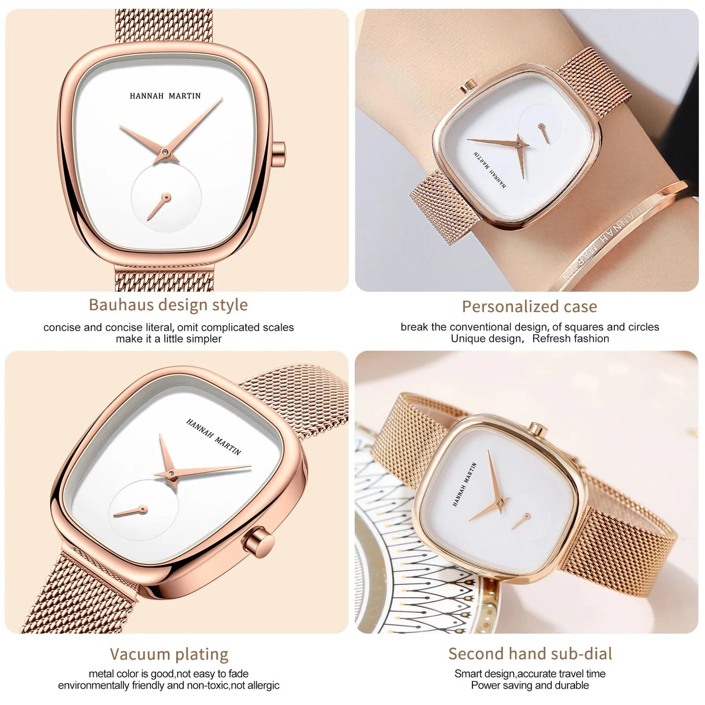 Hannah Martin Luxury Fashion Elegant Ladies Watch