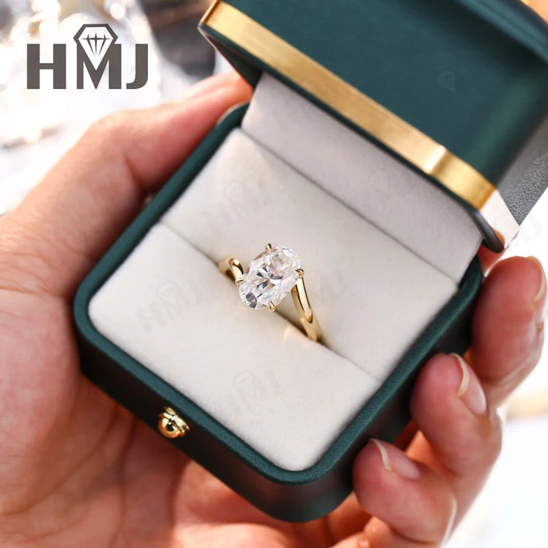 Wedding Rings 5ct Moissanite Diamond S925/10K/14K/18K Proposal Forever Exquisite Band Fine Jewelry Premium Gift Hypoallergenic