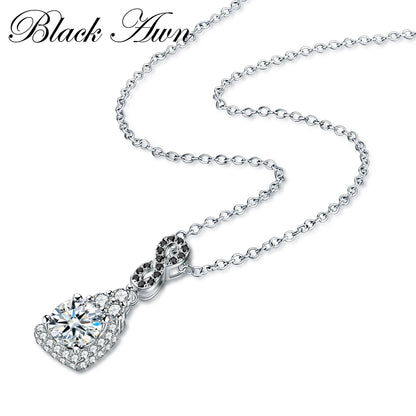 2025 New Necklace Noble Silver Color Classic Jewelry Trendy Wedding Pendants Engagement Necklaces for Women P152