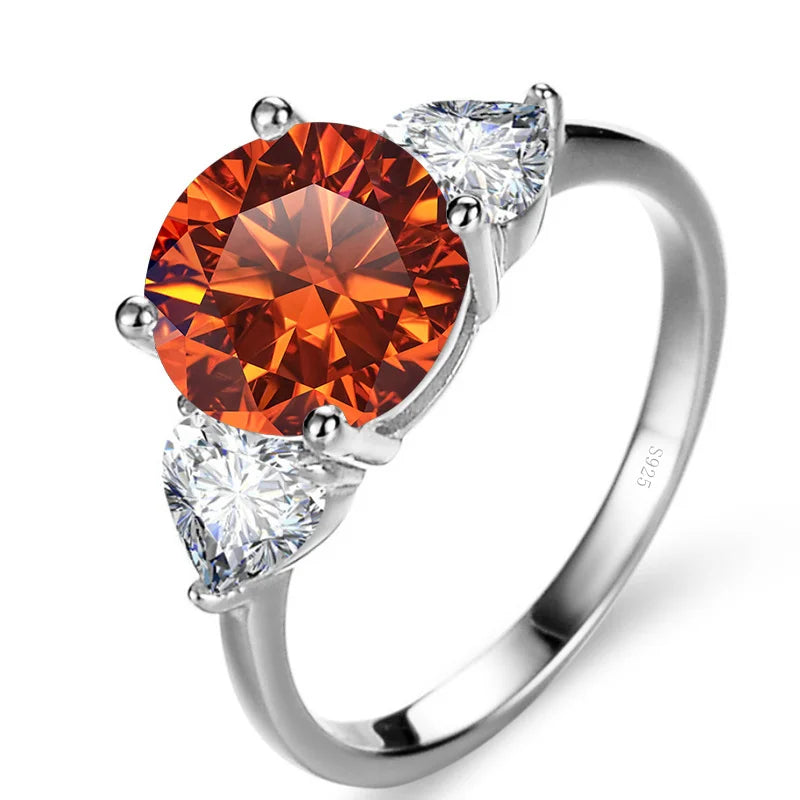 JoyceJelly Luxury Wedding Sterling 925 Silver Ring 3 Carat D-COLOR Moissanite Diamond Jewelry For Women Classic Four Claw Design