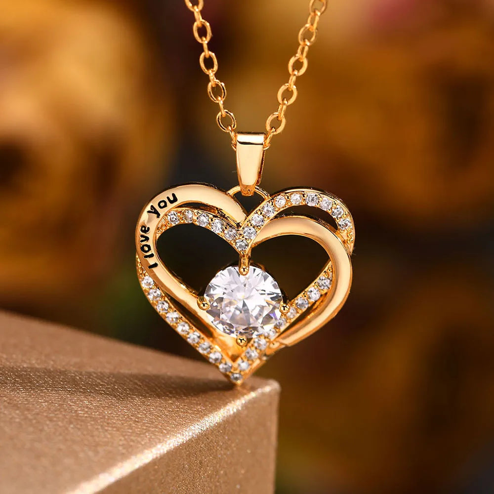 Vnox Heart Necklace for Women