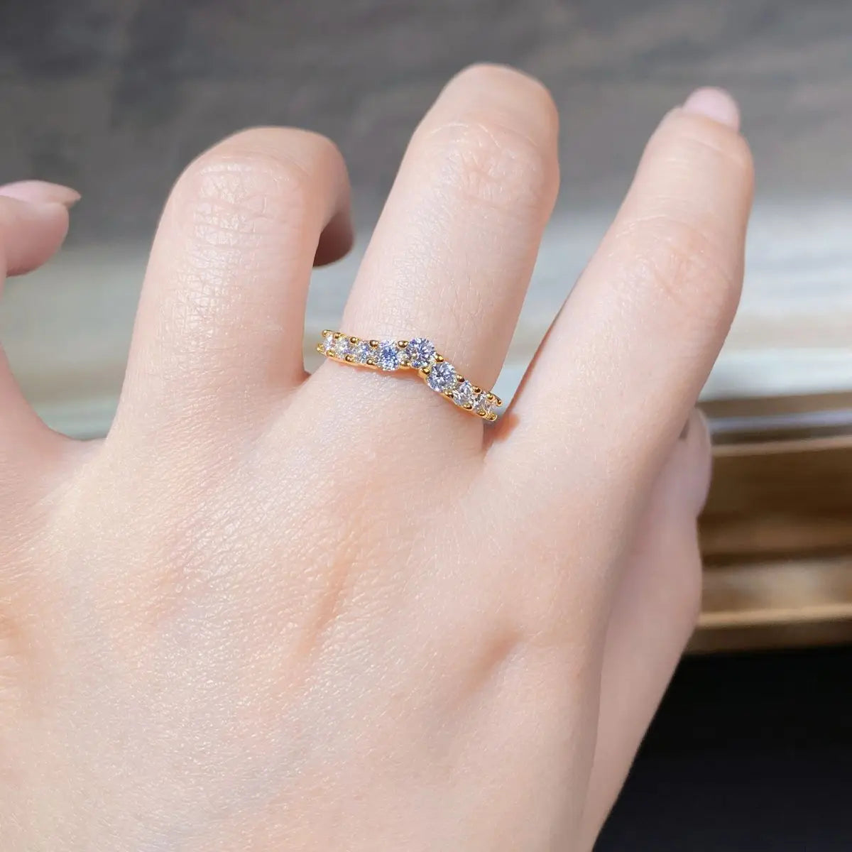 Luxur 100% Real 18k Gold Ring Moissanite With Certificate Luxury Wedding Jewelry For Women Summer Engagement Gift