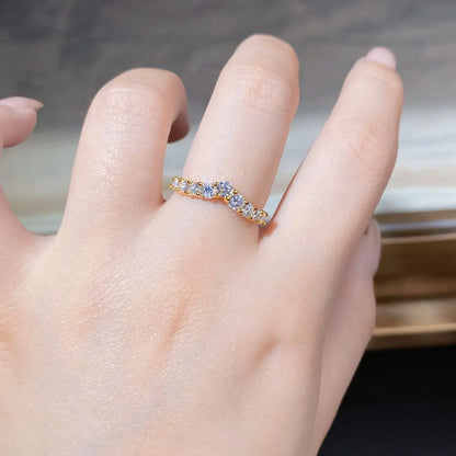 Luxur 100% Real 18k Gold Ring Moissanite With Certificate Luxury Wedding Jewelry For Women Summer Engagement Gift