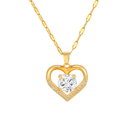 Vnox Dainty Heart Pendent Necklaces no card