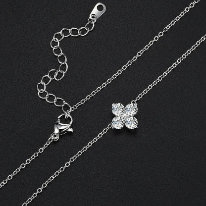 Flower Pendant Crystal Necklaces Women's Neck Chain Daily Engagement  Chokers Lucky Gift For Girls Christmas Japan Style Jewelry