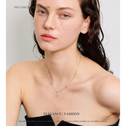 NiNice Necklaces for Women Stainless Steel Jewelry Original Heart Shaped Cubic Zirconia Pendant Engagement Wedding Gift Design