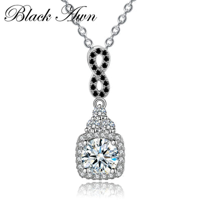 2025 New Necklace Noble Silver Color Classic Jewelry Trendy Wedding Pendants Engagement Necklaces for Women P152
