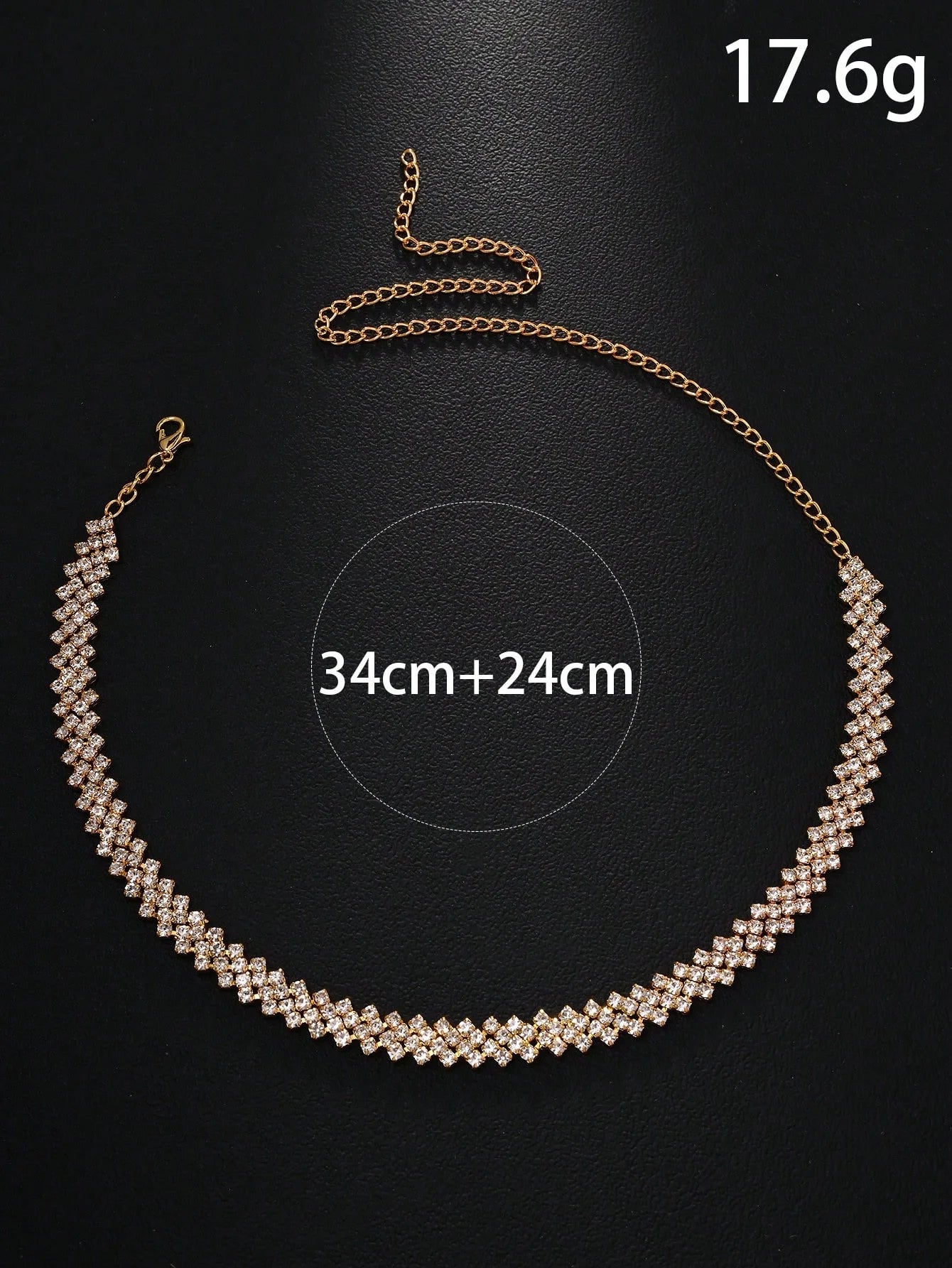 XSBODY Simple Fashion Shiny Wedding Bridal Water Drop Geometric Luxury Rhinestone Necklace for Women Banquet Party Temperament