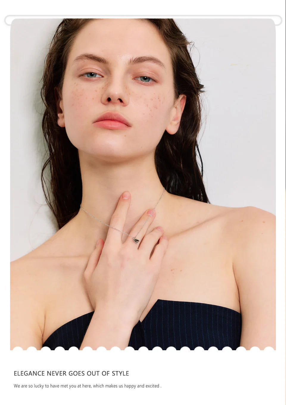 NiNice Necklaces for Women 316L Stainless Steel Original Double Layered Heart-Shaped Cubic Zirconia Pendant Romantic Engagement