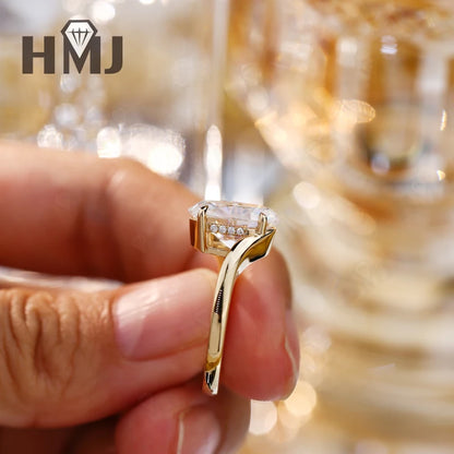 Wedding Rings 5ct Moissanite Diamond S925/10K/14K/18K Proposal Forever Exquisite Band Fine Jewelry Premium Gift Hypoallergenic