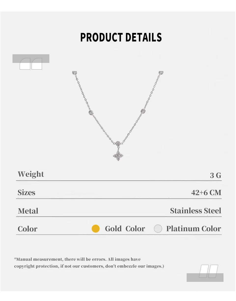 NiNice Necklaces for Women Stainless Steel Jewelry Original Heart Shaped Cubic Zirconia Pendant Engagement Wedding Gift Design