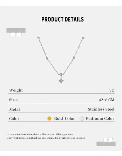 NiNice Necklaces for Women Stainless Steel Jewelry Original Heart Shaped Cubic Zirconia Pendant Engagement Wedding Gift Design