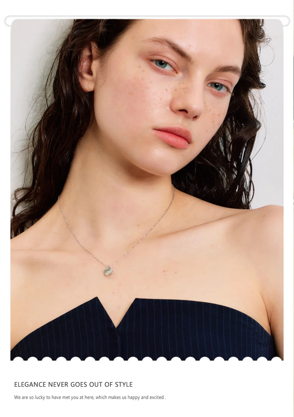 NiNice Necklaces for Women 316L Stainless Steel Original Double Layered Heart-Shaped Cubic Zirconia Pendant Romantic Engagement