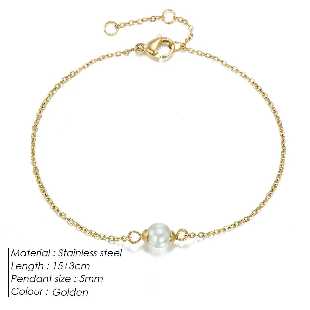 eManco Minimalist Stainless Steel Bracelets for Women YS14925-Gold Color