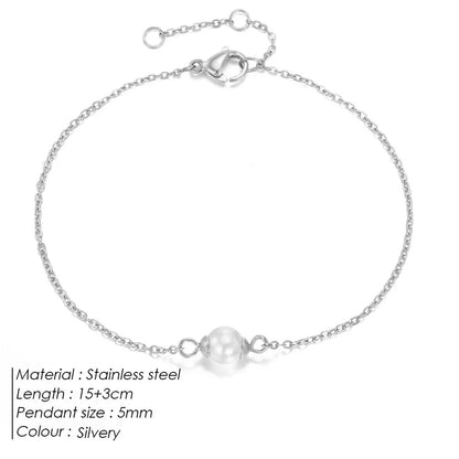 eManco Minimalist Stainless Steel Bracelets for Women YS14925-Silver Color