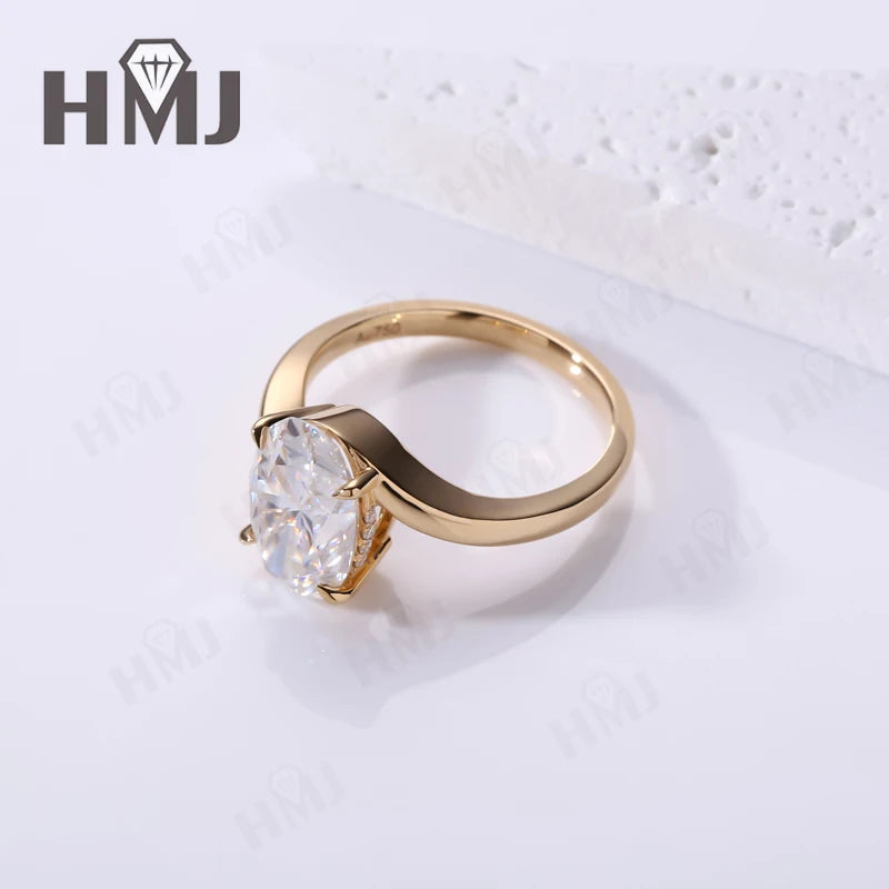 Wedding Rings 5ct Moissanite Diamond S925/10K/14K/18K Proposal Forever Exquisite Band Fine Jewelry Premium Gift Hypoallergenic