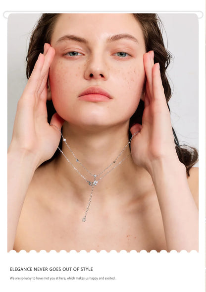 NiNice Necklaces for Women Stainless Steel Jewelry Original Heart Shaped Cubic Zirconia Pendant Engagement Wedding Gift Design