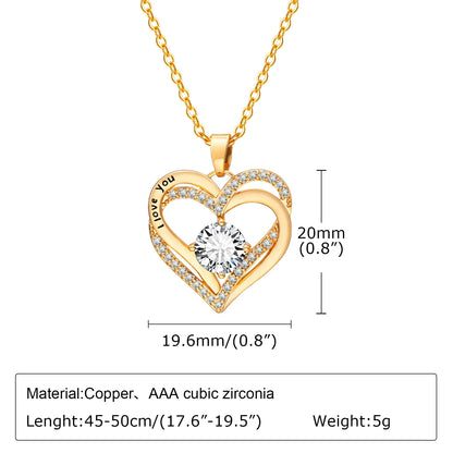 Vnox Heart Necklace for Women