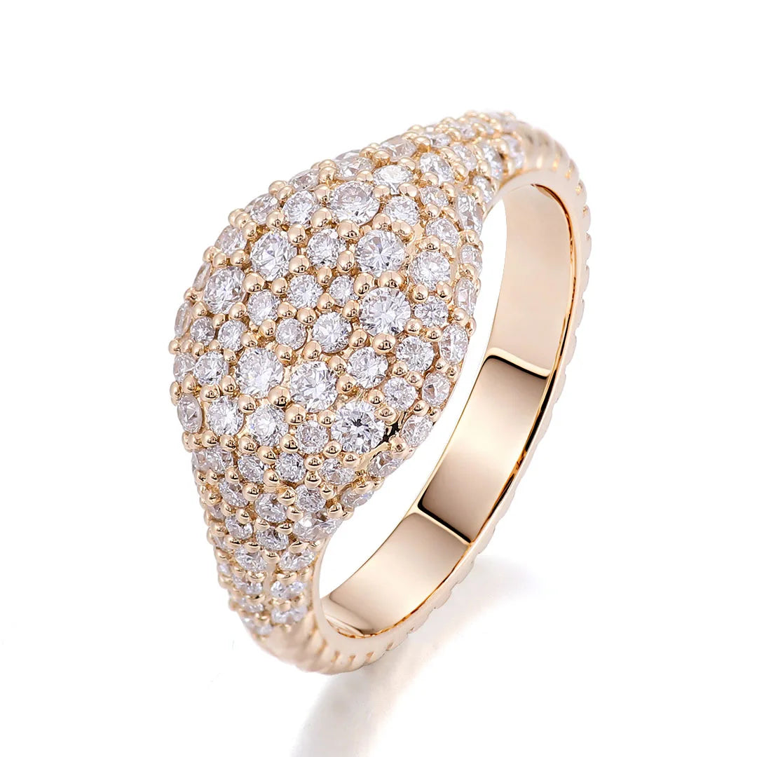 Provence Customized 10K 14K 18K Gold Lab diamond rings for women men Luxury Eternity Wedding Band rigns for Christmas Gifts