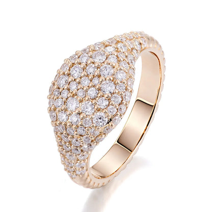 Provence Customized 10K 14K 18K Gold Lab diamond rings for women men Luxury Eternity Wedding Band rigns for Christmas Gifts