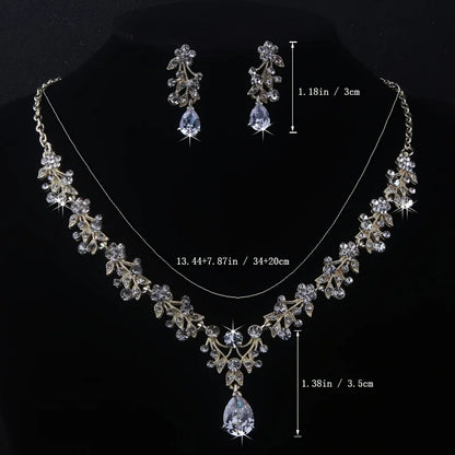 High end bride wedding necklace, bridal accessories, wedding dress accessories, gold and silver necklaces, earrings set