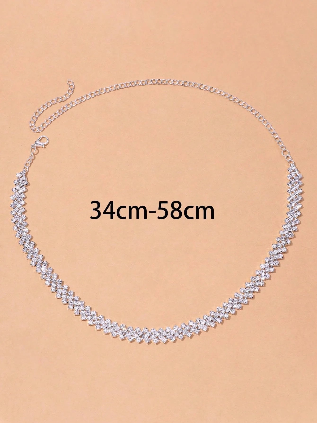 XSBODY Simple Fashion Shiny Wedding Bridal Water Drop Geometric Luxury Rhinestone Necklace for Women Banquet Party Temperament