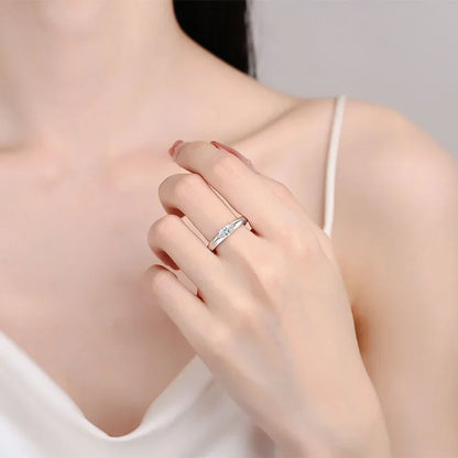 Luxury Women's Rings Horse Eye Simple New Niche High Design Ring Platinum Pt950 Moissanite Diamond Ring 0.5ct Wedding Jewelry