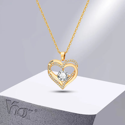 Vnox Heart Necklace for Women
