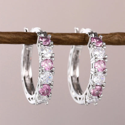 Huitan Unique Design Hoop Earrings Women Hollow Out Irregular Gold Color Earrings Wedding Engagement Party Luxury Trendy Jewelry