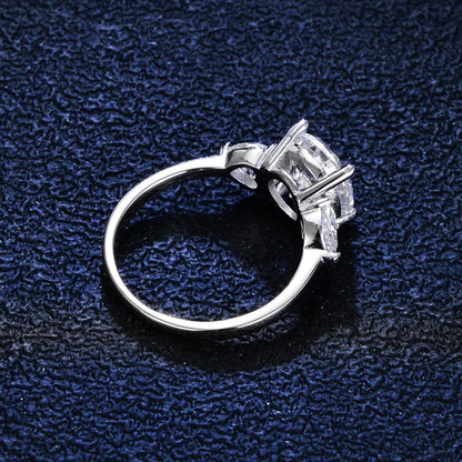 JoyceJelly Luxury Wedding Sterling 925 Silver Ring 3 Carat D-COLOR Moissanite Diamond Jewelry For Women Classic Four Claw Design
