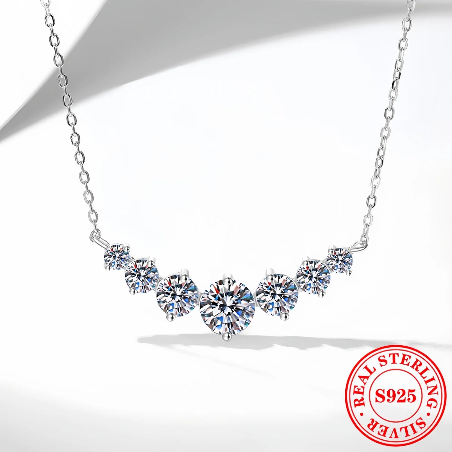 925 Sterling Silver Necklace Pendant 5A Zircon Fashion for Women Wedding Jewelry Engagement Charm Party Gift Fine fine chain