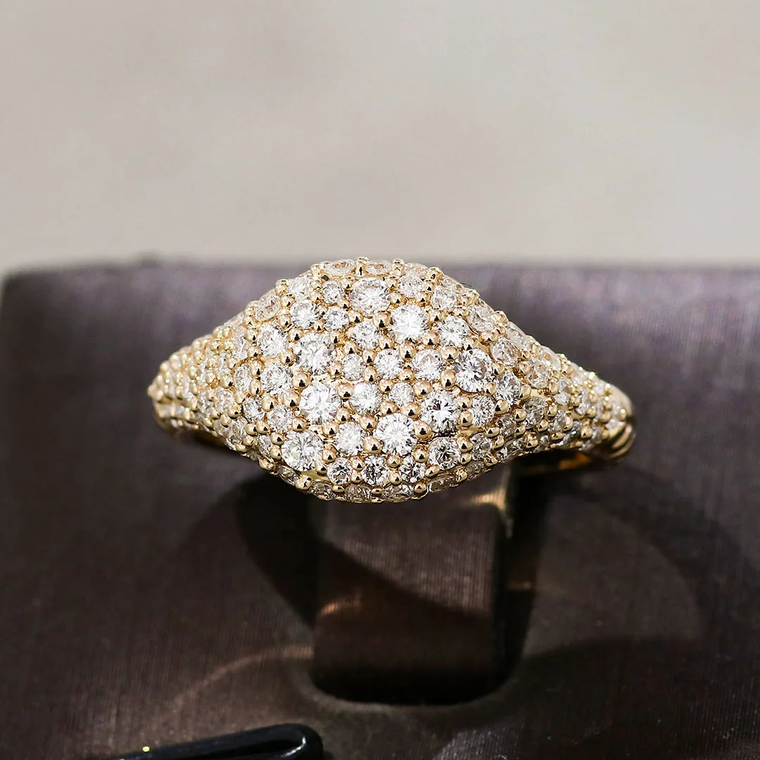 Provence Customized 10K 14K 18K Gold Lab diamond rings for women men Luxury Eternity Wedding Band rigns for Christmas Gifts