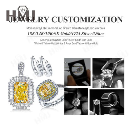 Wedding Rings 5ct Moissanite Diamond S925/10K/14K/18K Proposal Forever Exquisite Band Fine Jewelry Premium Gift Hypoallergenic