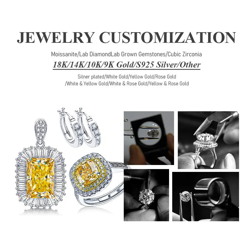 Wedding Rings 5ct Moissanite Diamond S925/10K/14K/18K Proposal Forever Exquisite Band Fine Jewelry Premium Gift Hypoallergenic