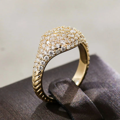 Provence Customized 10K 14K 18K Gold Lab diamond rings for women men Luxury Eternity Wedding Band rigns for Christmas Gifts