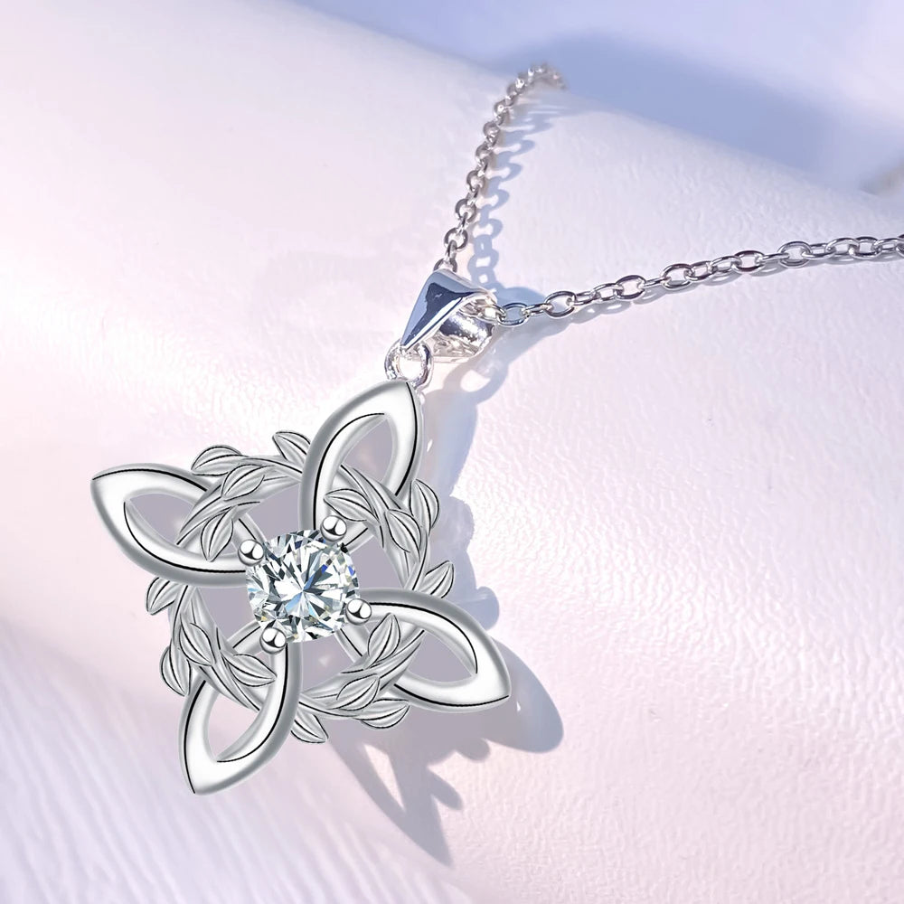 925 Thai Silver Classic Witch Knot Necklace