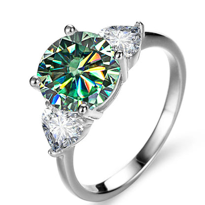 JoyceJelly Luxury Wedding Sterling 925 Silver Ring 3 Carat D-COLOR Moissanite Diamond Jewelry For Women Classic Four Claw Design