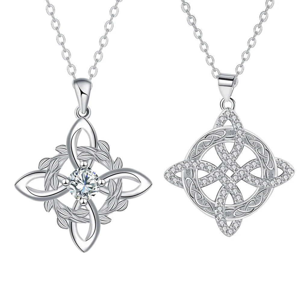925 Thai Silver Classic Witch Knot Necklace