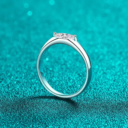 Luxury Women's Rings Horse Eye Simple New Niche High Design Ring Platinum Pt950 Moissanite Diamond Ring 0.5ct Wedding Jewelry