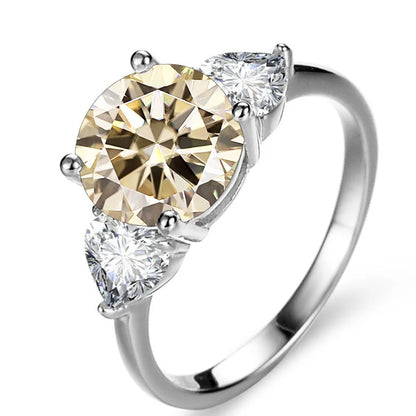 JoyceJelly Luxury Wedding Sterling 925 Silver Ring 3 Carat D-COLOR Moissanite Diamond Jewelry For Women Classic Four Claw Design